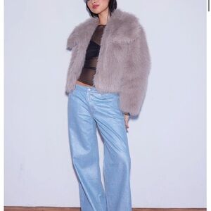 WEST OF MELROSE Cropped Womens Fur Coat